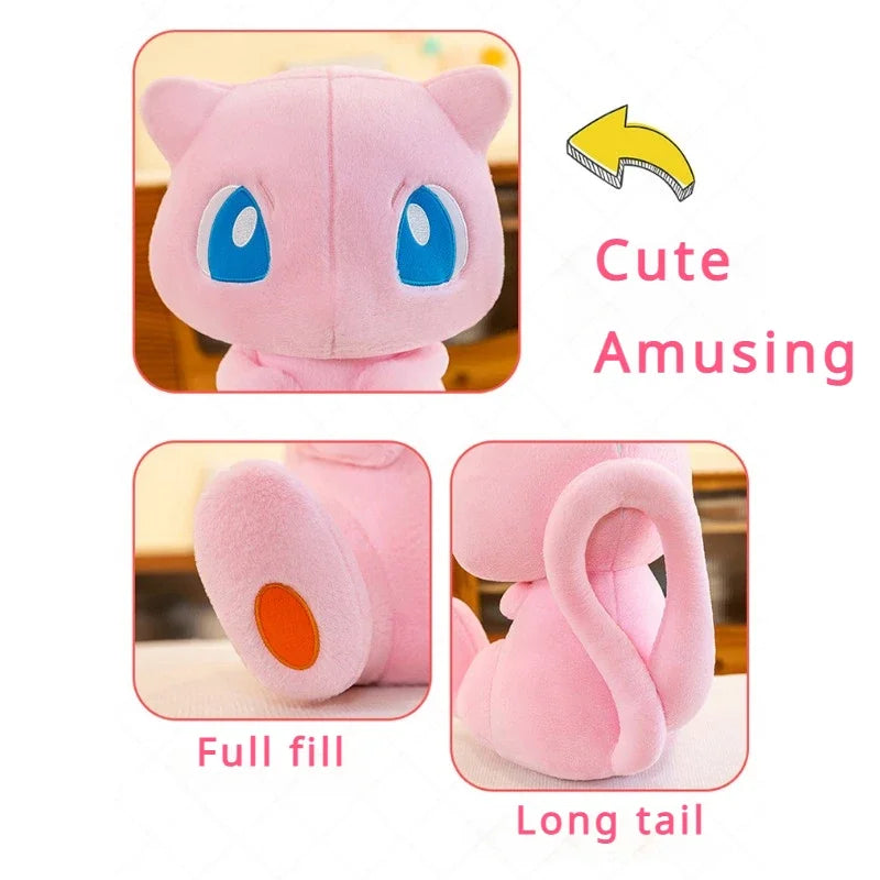 35/45CM New Pokemon Mew Plush Cute Huge Toys Pink Mew Anime Doll Cute Stuffed Plushie Gift For Children
