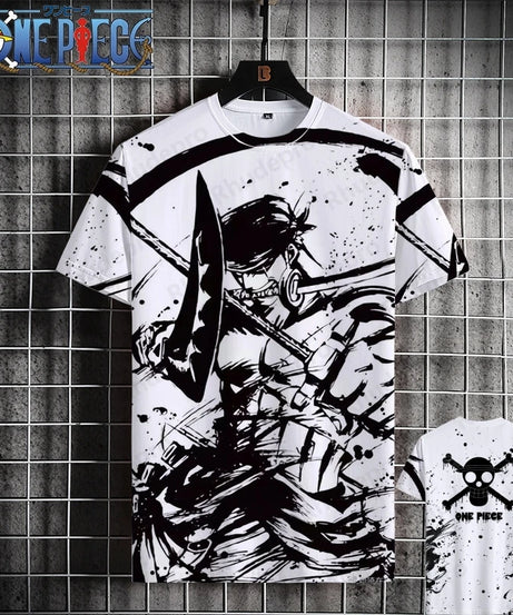 Luffy One Piece 3D Printed T-Shirt – Unisex Summer Anime Tee