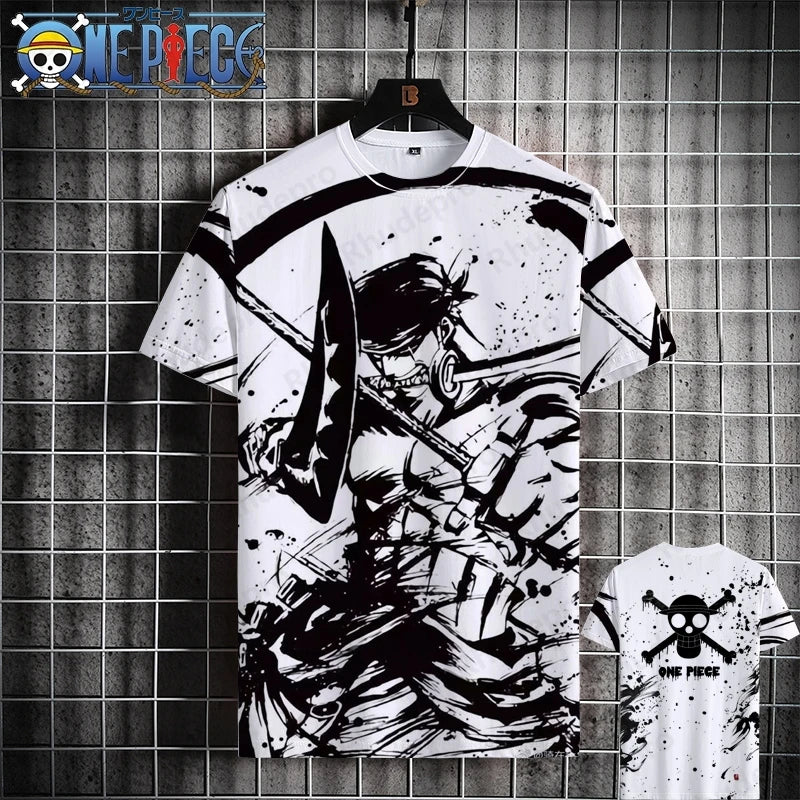 Luffy One Piece 3D Printed T-Shirt – Unisex Summer Anime Tee