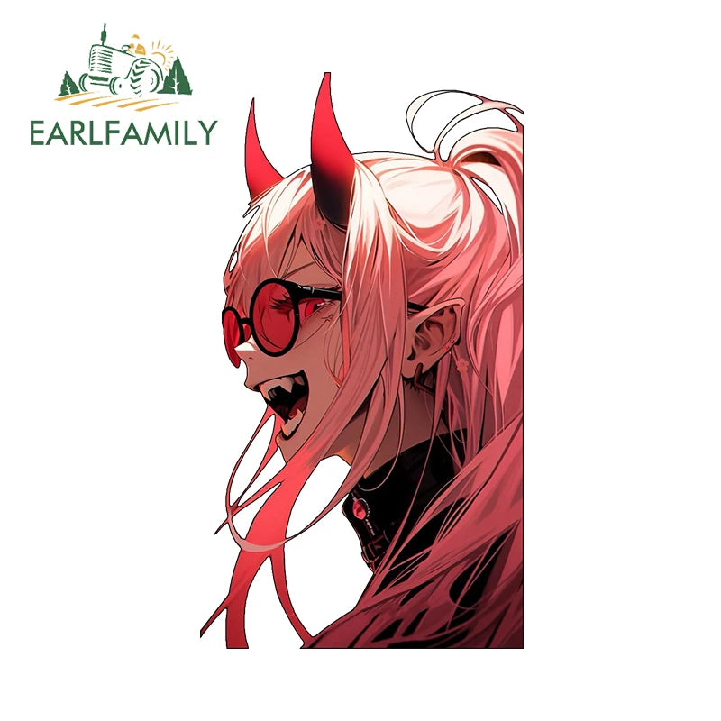 13cm x 7.4cm Zero Two Anime Car Sticker Motorcycle Bumper Funny Laptop Sunscreen Decal Scratch-Proof Fashion Decor