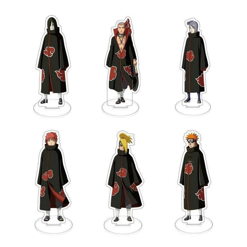 Anime Naruto Akatsuki Uchiha Itachi Stand Model Plate Acrylic Display Desk Decor Figure Decoration Keychain Friends Gift