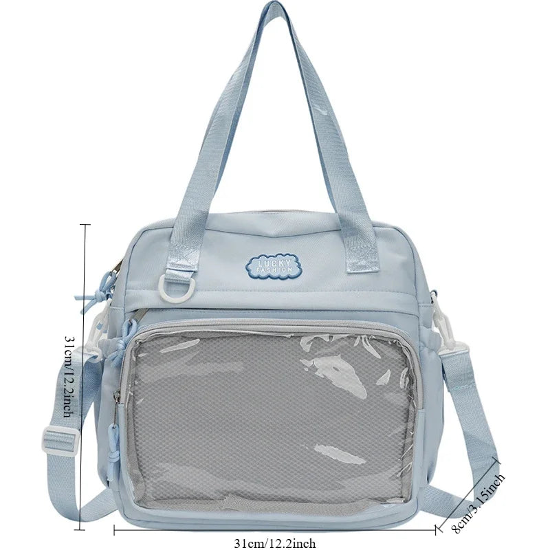 Multifunctional Shoulder Anime Spy × Family Crossbody Bag with Large Capacity for Students To Attend Classes and Tutoring Tote Bag for Girls