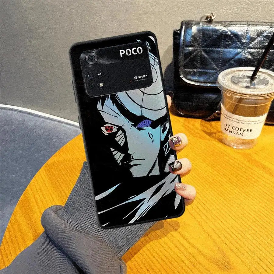 Case for Xiaomi Poco C61 C40 C75 M5 F3 X3 X4 X5 X7 Pro C50 C71 F1 M3 M4 M7 Pro Black Soft Phone Cover Anime Narutos Cool