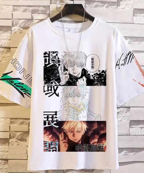 Anime Summer Jujutsu Kaisen T-Shirt Gojo Satoru Clothes Men and Women Fashion T Shirts Short Sleeves Casual Tops birthday gifts