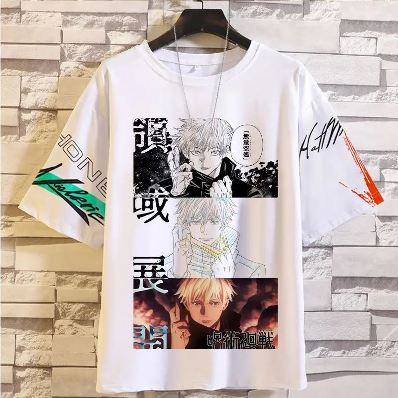 Anime Summer Jujutsu Kaisen T-Shirt Gojo Satoru Clothes Men and Women Fashion T Shirts Short Sleeves Casual Tops birthday gifts