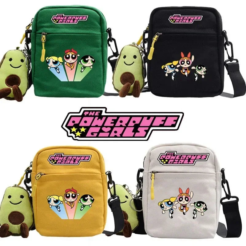 The Powerpuff Girls children's cute student versatile shoulder bag personality casual crossbody bag holiday gift kawaii