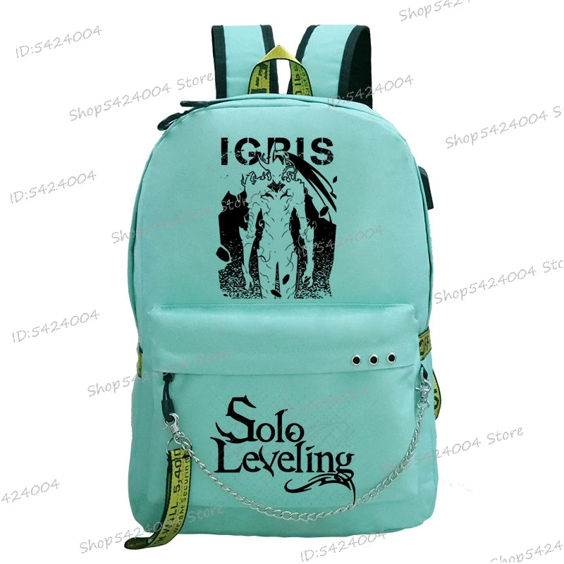 Solo Leveling Backpack – Sung Jinwoo Anime School Bag for Teens & Adults