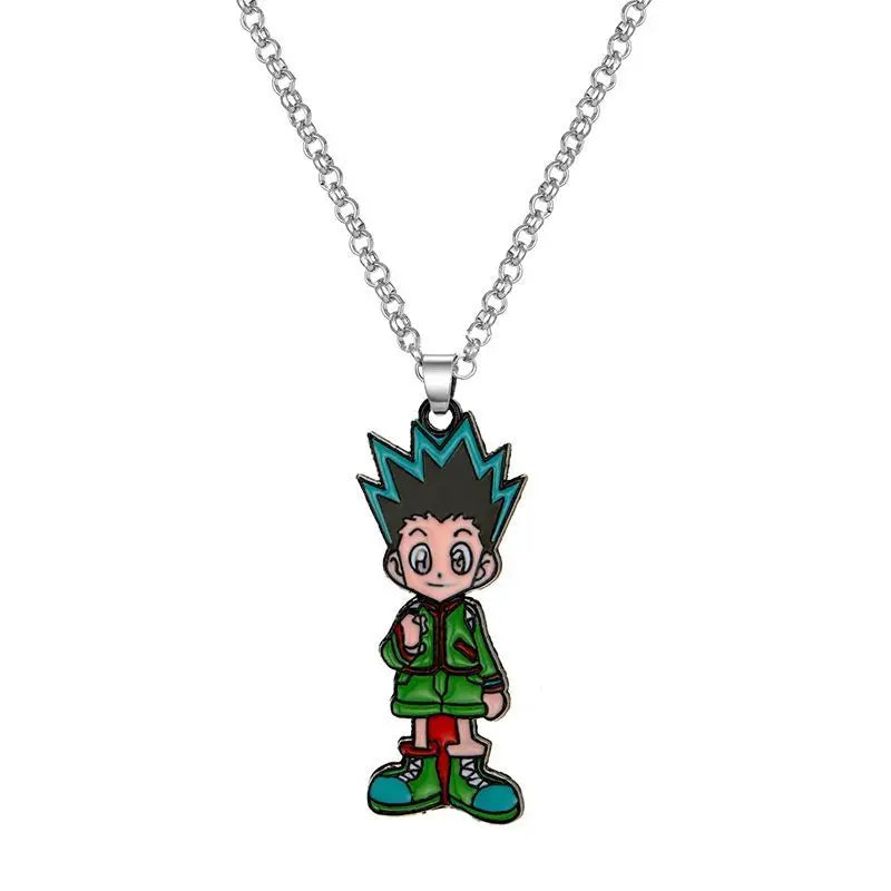 Anime peripherals: HUNTER alloy keychain, Xiaojie pendant, necklace, personality pendant, kids toys holiday gift