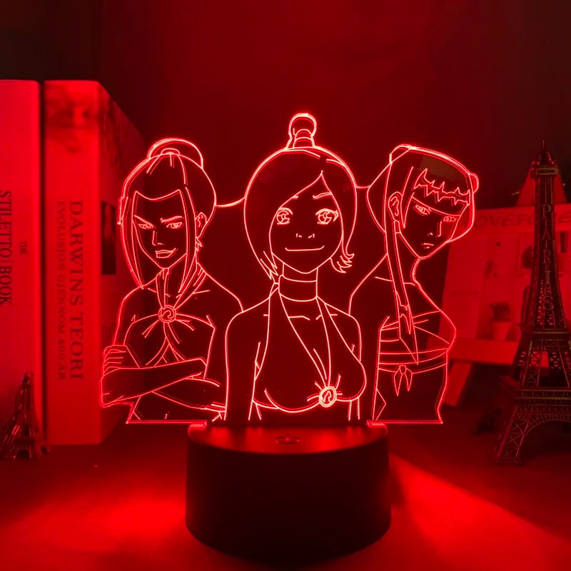 Anime Avatar The Last Airbender 3D LED Lamp Aang Zuko Iroh Toph Beifong Suki Figure Nightlight for Kids Child Bedroom Decor