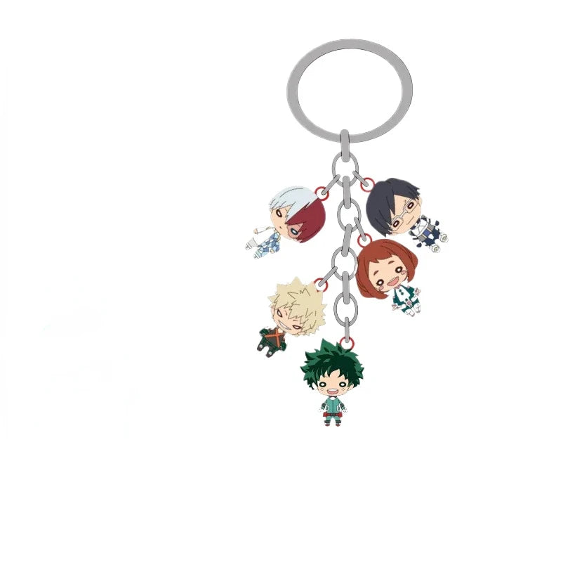 My Hero Academia Anime Metal Keychain With Midoriya Izuku Cosplay Accessories Colorful Pendant for Gift