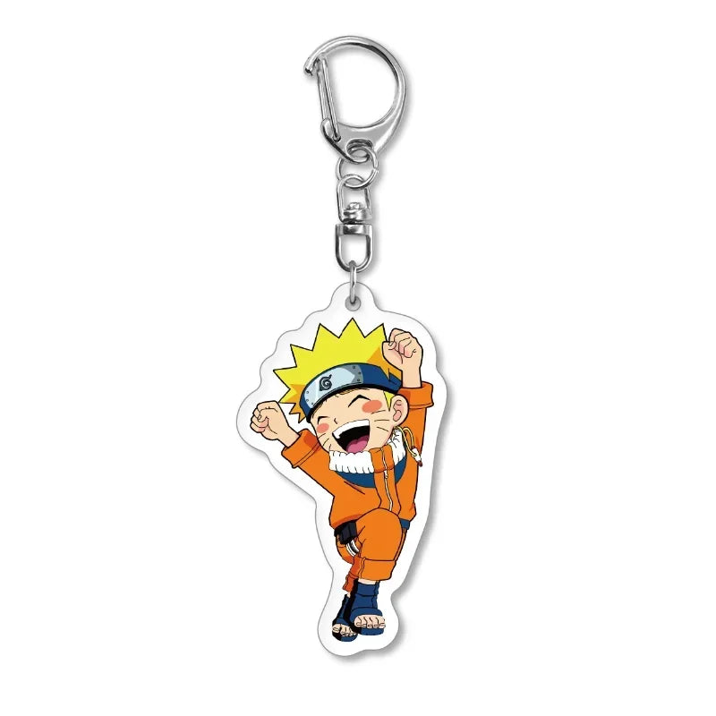 Naruto Keychain Key Accessories Acrylic Key Holder Kakashi Key Chain Ring Jewelry Bag Pendant for Girl Trinket Gift New