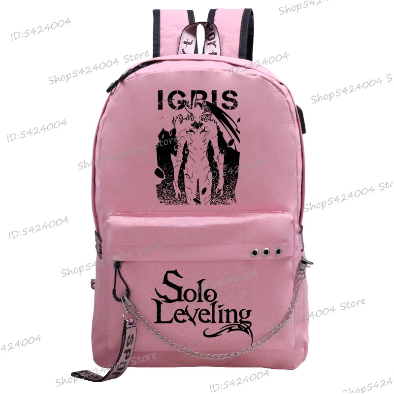 Solo Leveling Backpack – Sung Jinwoo Anime School Bag for Teens & Adults