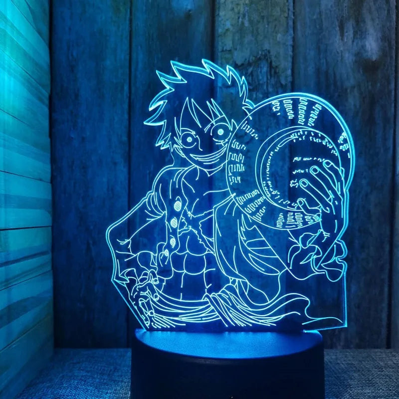 One Piece Animation Peripheral Luffy Zoro Escartoon Kawaii LED Night Light Desktop Personalized Creative Ornament Birthday Gift