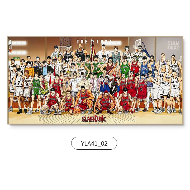 Slam Dunk Wall Art – Sakura Path Anime Mural for Bedroom or Living Room