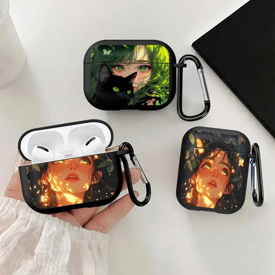 Earphone Cases Cover Case For Airpods Pro3 3 Pro 1 2 Pro2 4 Dreamy Forest Gril