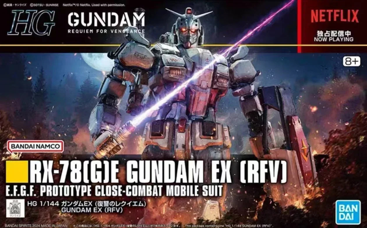 Stock HG 1/144 Original box RX-78 G E GUNDAM EX RFV Aninm full Action Assembly Figure Model Toy Gifts for KIDSSOLDIER