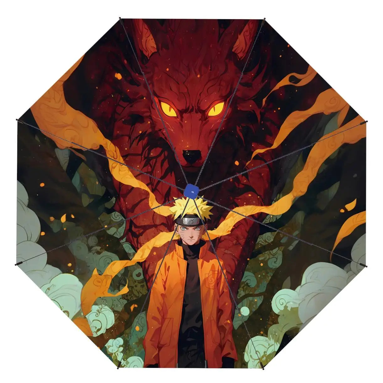 Naruto Umbrella Anime Personality Creative Fashion Sunscreen Student Fully Automatic Folding Umbrella Birthday Gift