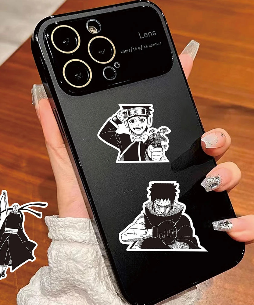 10/30/70pcs Anime NARUTO Uchiha Obito Stickers Cool Black and White Graffiti Decals Phone Notebook Luggage Cartoon Sticker Decor