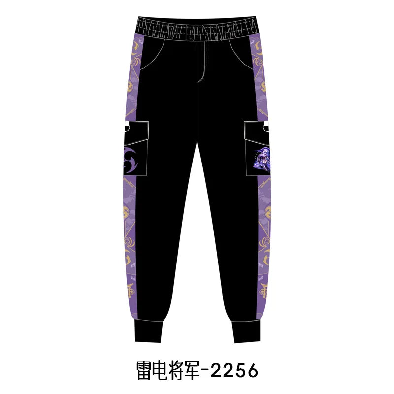 New Genshin Impact Cyno Xiao Zhongli Hu Tao Wanderer Kaedehara Kazuha Cosplay Costume Jogger Trouser Sport Gym Pants Tracksuit