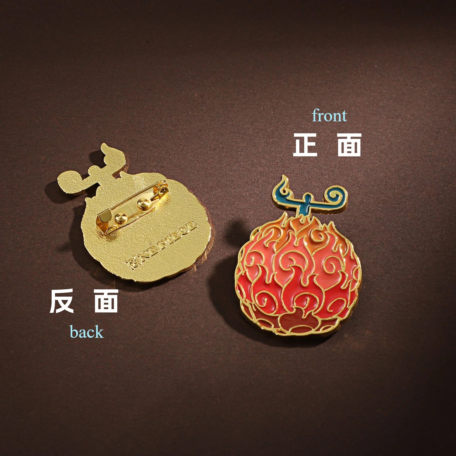 One Piece King Pin Straw Hat One Piece Team Metal Badge Backpack Ace Devil Fruit Medal Couple Luffy Brooch