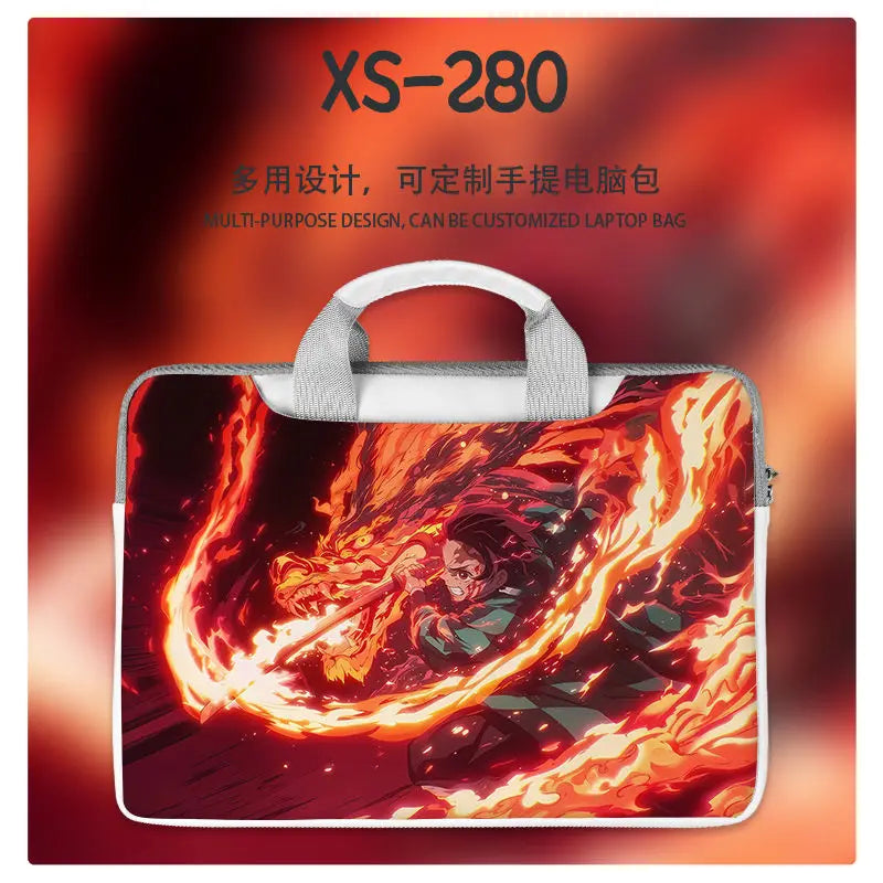 Demon Slayer Nezuko Tanjiro Notebook Laptop Bag Can Be Worn on One Shoulder As A Suitcase 12-16 Inches Anime Universal