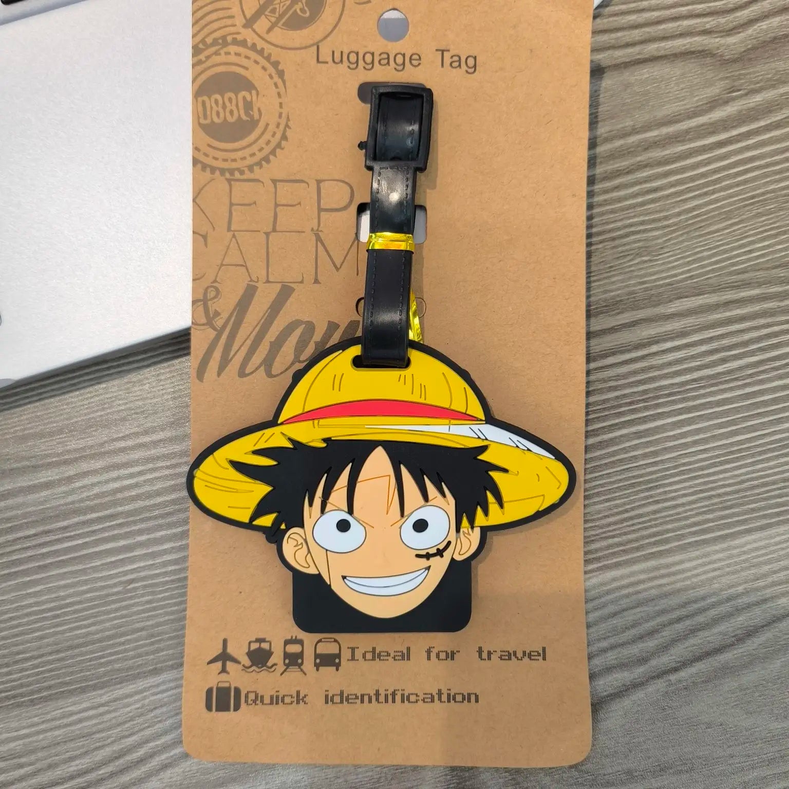 Anime One Piece Boarding Check in Hang Tag Accessories Joba Lu Fei Suolong Luggage Tag Cute Creativity