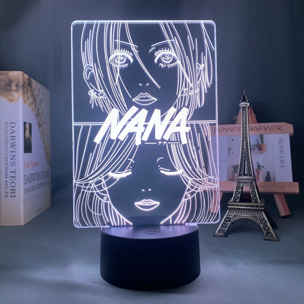 Anime Nana 3D LED Nightlight for Bedroom Decor Table Lamp Nana Osaki Figure Kids Child Girls Light Manga