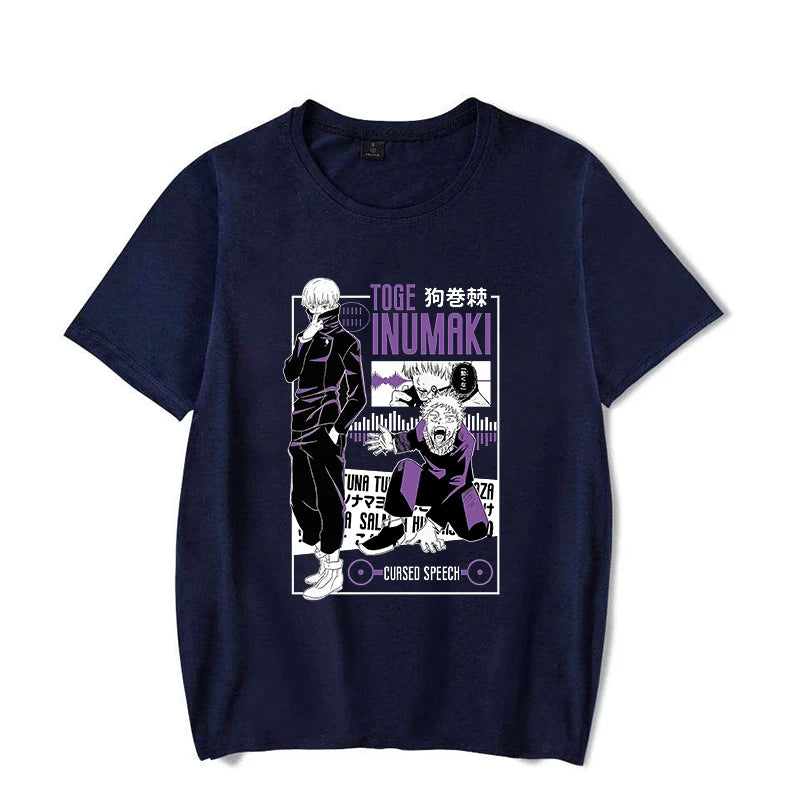 Hot Anime Inumaki Toge Graphic Short Sleeve T-Shirts For Women Men Shirts Loose T-Shirt Casual Summer T-Shirts Plus Size Tops