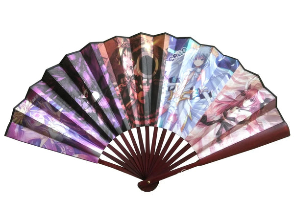 Date A Live Kurumi Tokisaki Folding Hand Fan — Bamboo Cosplay Prop (33cm)