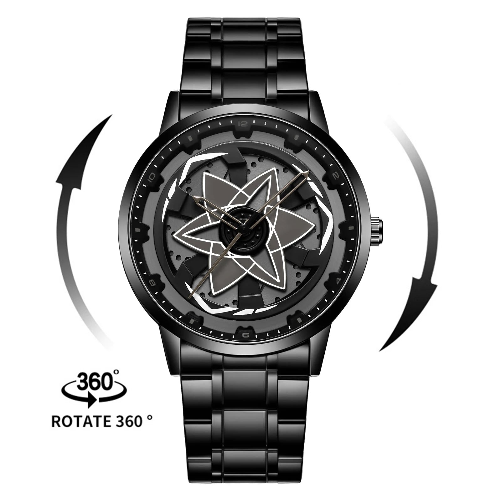 Naruto Anime - Sharingan Rotary Dial Watch – 3D Anime Quartz Waterproof Men’s Luxury Watch