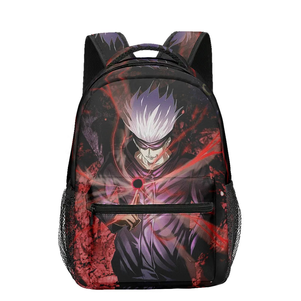 Boy Anime Printed Jujutsu Kaisen Gojo Satoru Backpack Large Capacity Drawstring Bag Student School Bag Travel