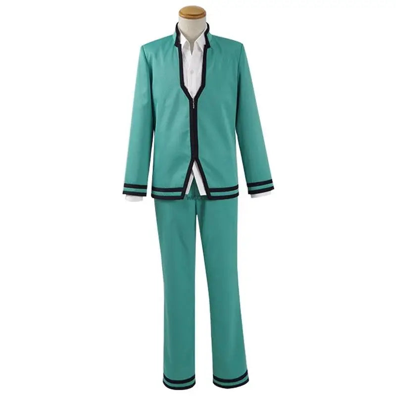 Saiki Kusuo Cosplay Set - Wig, Kostum, dan Aksesoris