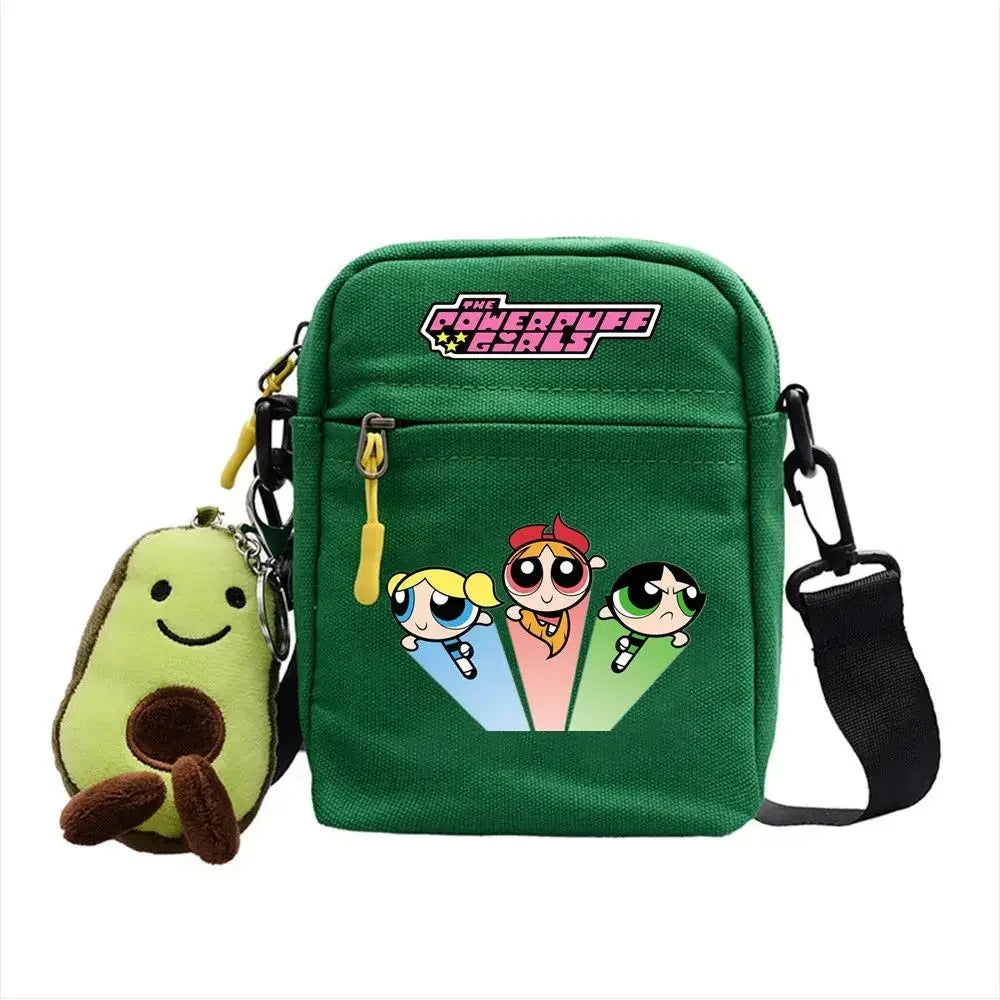 The Powerpuff Girls children's cute student versatile shoulder bag personality casual crossbody bag holiday gift kawaii