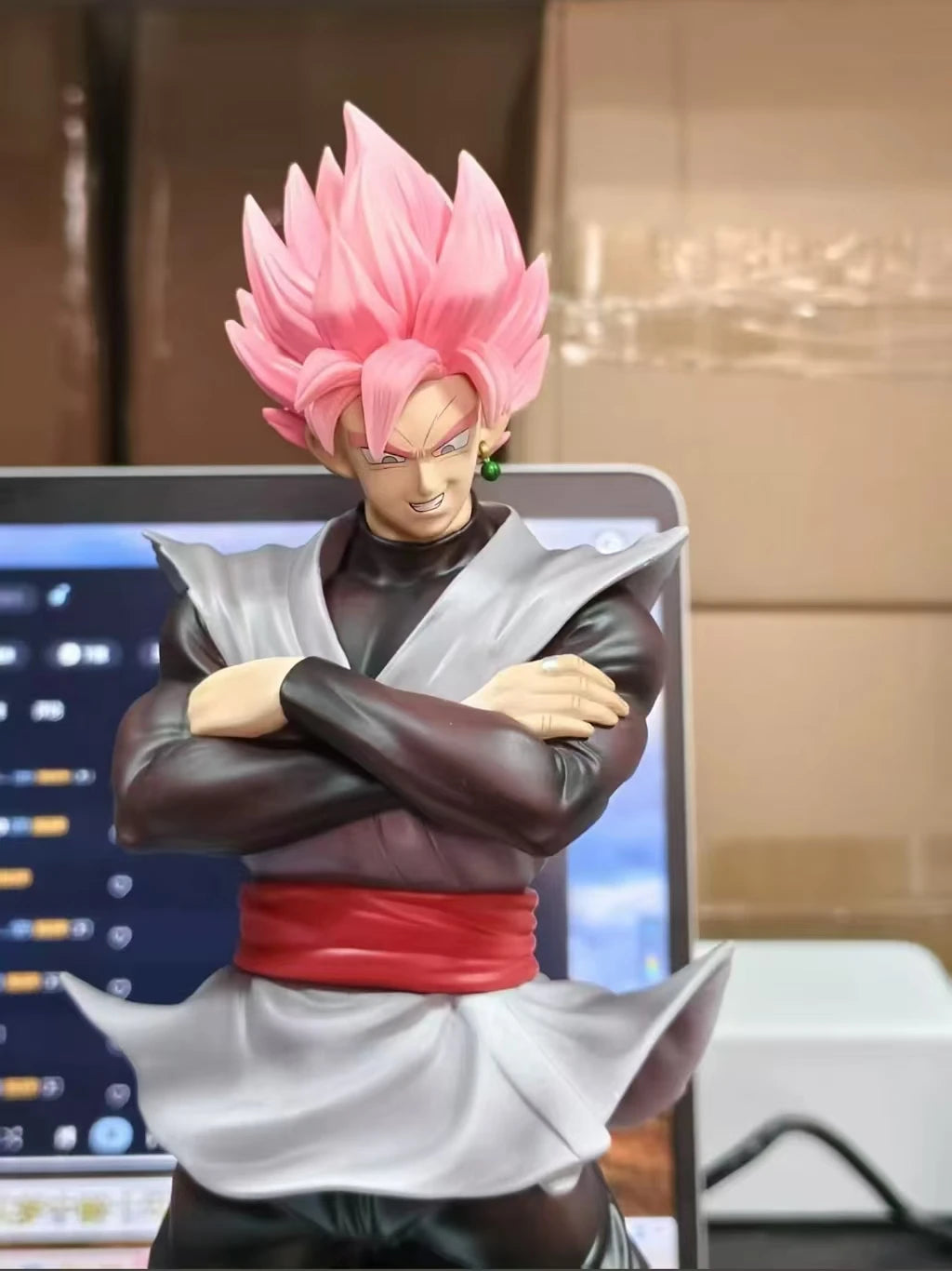 27cm Dragon Ball Z Figure Super Saiyan Goku Black Zamasu Mask Action Figure Pvc Model Statue Collection Decoration