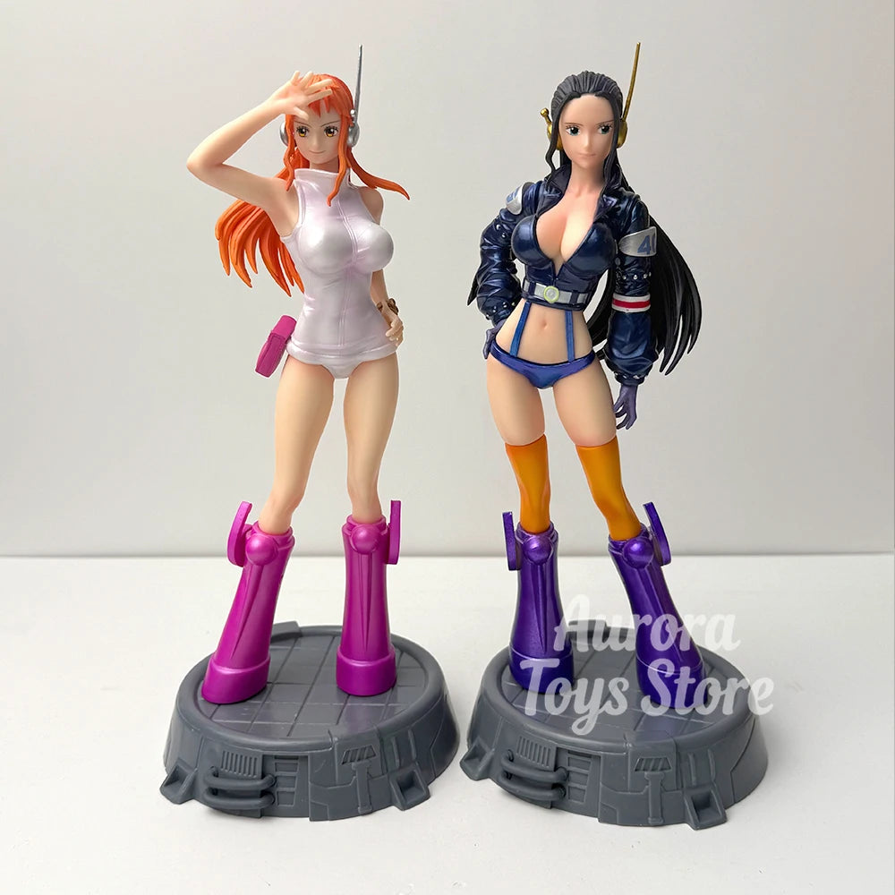 26cm/10.24in Anime ONE PIECE Figure Robin Nami Action Figures Pvc Collection Model Toys for Children Gifts