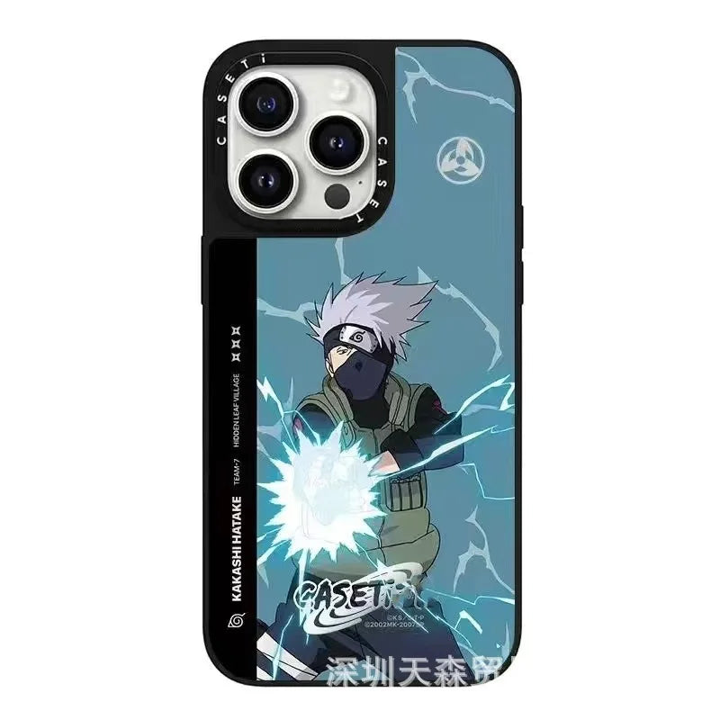 One Piece x Naruto Mirror Phone Case – Anti-Fall Collection for iPhone 16 Pro Max