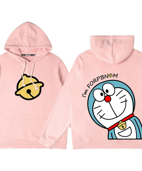 Doraemon Anime Hoodie – Cute Couple & Teen Pullover Jacket