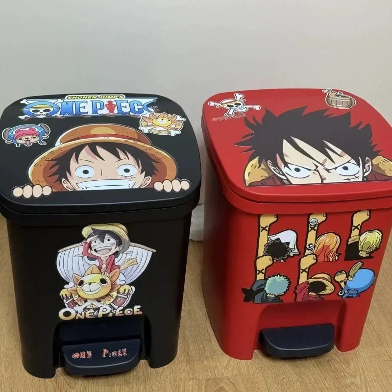 One Piece Luffy Zoro Trash Can Cute Home Large Large Capacity Creative Fashion Personality Portable Trash Can Kawaii