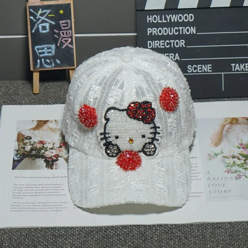 Sanrio Peaked Cap Women's New Hello Kitty Age-reducing Sports and Leisure Baseball Cap Sun Protection Versatile Sun Hat