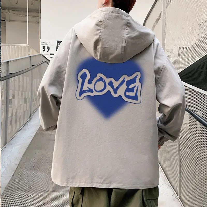 One Piece Monkey D. Luffy Anime Hooded Jacket Spring and Autumn New Men's Short Style Hooded Top Loose Large Coat