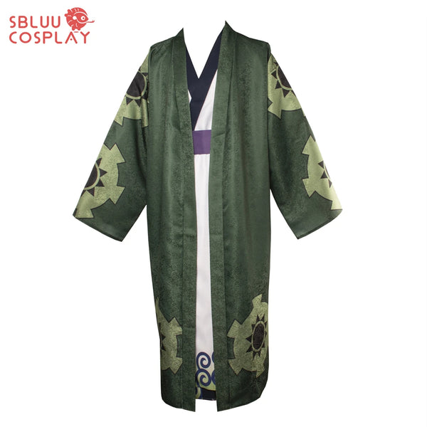 One Piece Wano Country Roronoa Zoro Cosplay Costume – Green Kimono Outfit