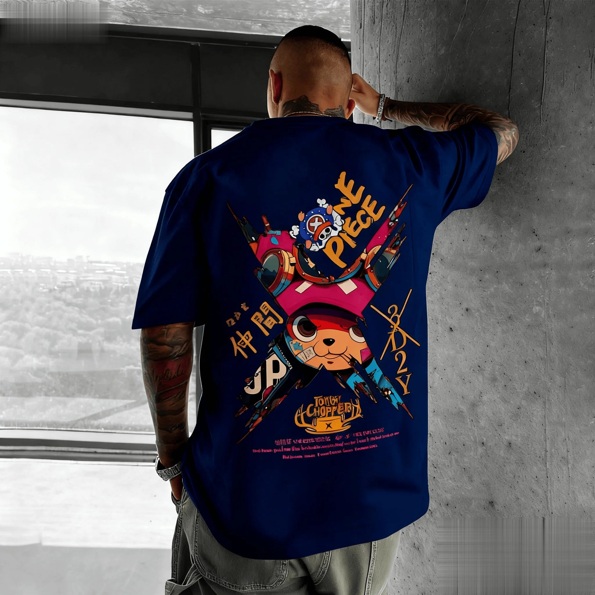 New One Piece Chopper Anime T Shirt Men Women Cotton Short Sleeve Tee Summer Cartoon Graphic Streetwear Casual Top Oversized Y2k