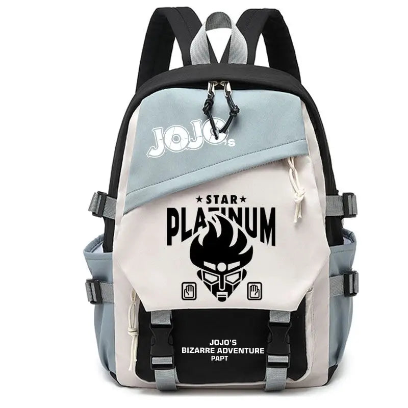 Kujō Jōtarō Anime JoJo's Bizarre Adventure Backpack Student School Bag Canvas Teens Outdoor Travel Backpack Fashion Gift