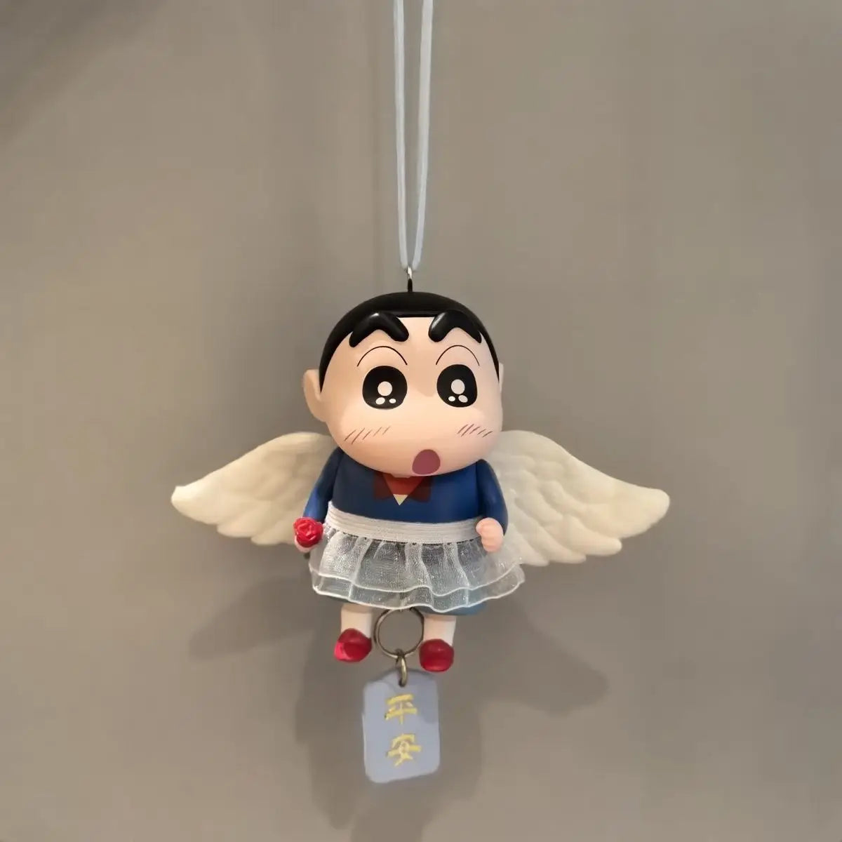 Maid Crayon Shin chan Car Decoration Rear View Mirror Accessories Wings Shin chan Car Decoration Ornament Creative Gift