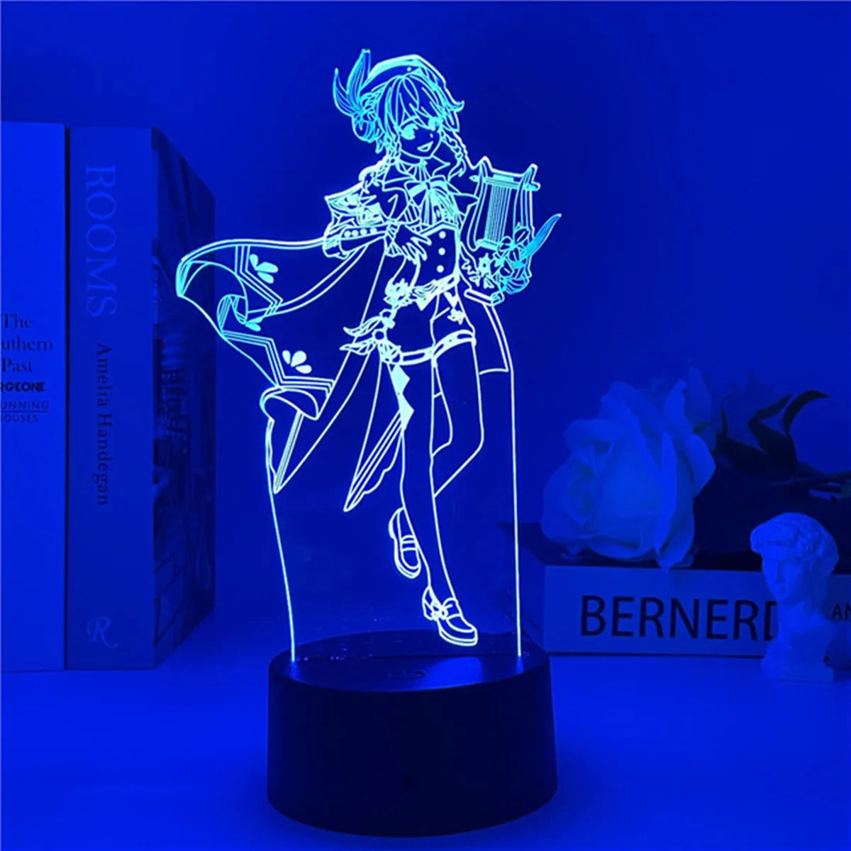 Newly Genshin Impact Night Light Yae Miko Game Figures Acrylic Stand Model 3D Table Lamp Kids Git Acrylic Bedside lamp