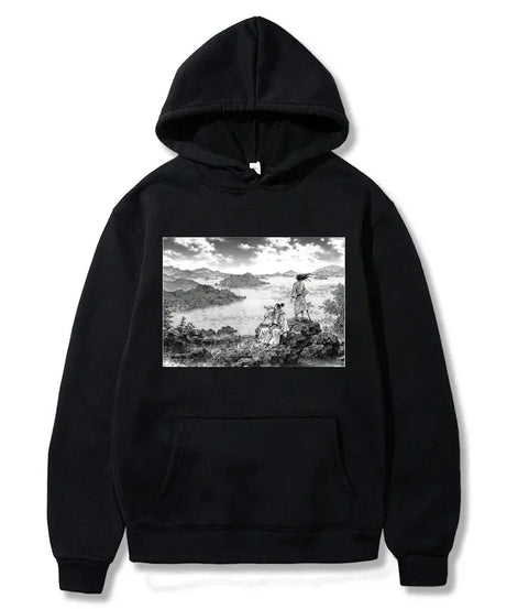 Manga VAGABOND Miyamoto Musashi Print Man Hoodies Acg Fans Streetwear Hipster Otaku Clothing Casual Girl Sweatshirts