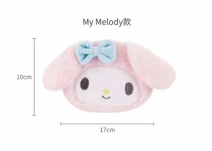 Sanrio Hello Kitty Plush Coin Purse Coin Purse Zipper Coin Purse USB Wired Headset Mini Bag Key Bag Children's Birthday