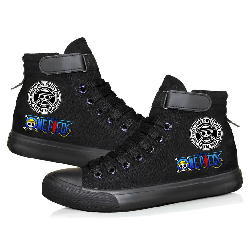 New Style Animation One Piece Luffy Autumn and Winter High Top Students Leisure Sports Shoes Breathable Non-slip Shoes Gifts