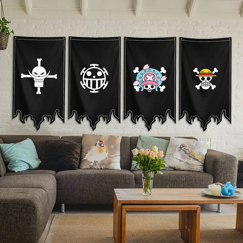 ONE PIECE New Legion Flag Pirate Flag Cartoon Anime Peripheral COSPLAY Decorative Flag Holiday Gift