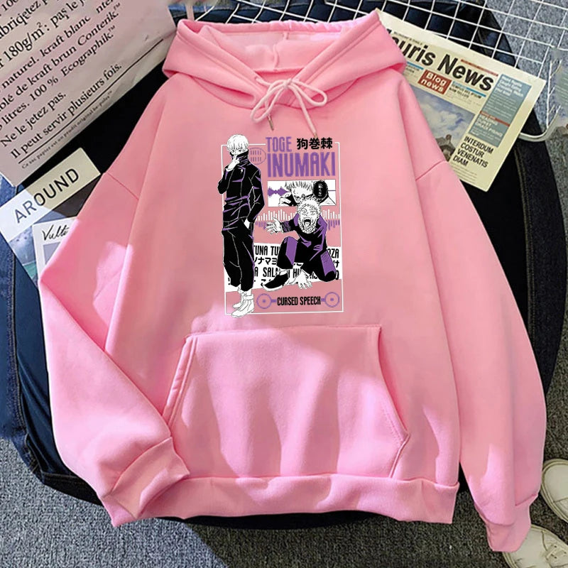 New Anime Inumaki Toge Print Hoodie Women Men Casual Tops Autumn And Winter Sweatshirts Long Sleeve Harajuku Pullover